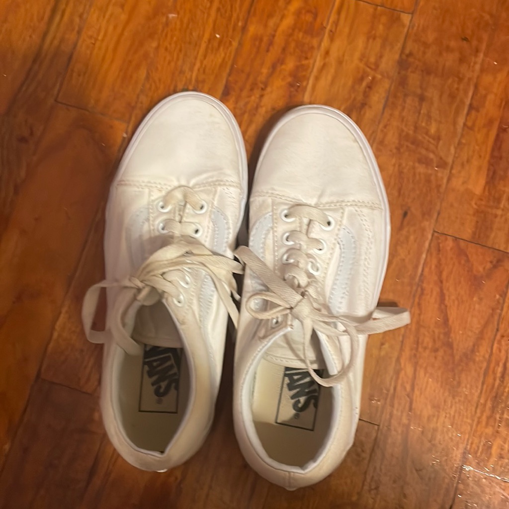 Previously Worn White Vans